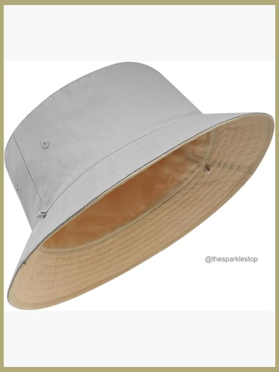 Reversible Bucket Hat with Chin Strap, 100% Cotton, Packable Travel Sun Hat main image 7